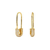 Wholesale Women's S925 Sterling Silver Ushape Inlaid Zircon Pin Earrings Fashionable Jewelry