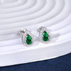 Wholesale Women's S925 Sterling Silver Vintage Elegant Water Drop Zircon Earrings With Electroplating Design