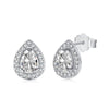 Wholesale Women's S925 Sterling Silver Vintage Elegant Water Drop Zircon Earrings With Electroplating Design