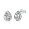 Wholesale Women's S925 Sterling Silver Vintage Elegant Water Drop Zircon Earrings With Electroplating Design