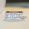 Wholesale Women's S925 Sterling Silver Volleyball Ring With Zircon And Geometric Design Electroplated