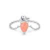 Wholesale Women's S925 Sterling Silver Water Drop Inlay Ring Original Design Fashion Simple