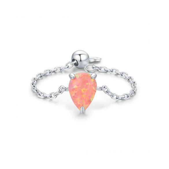 Wholesale Women's S925 Sterling Silver Water Drop Inlay Ring Original Design Fashion Simple