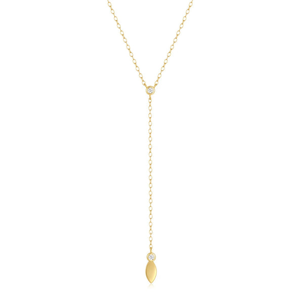 Wholesale Women's S925 Sterling Silver Water Drop Ochain Clavicle Necklace With Geometric Design And Electroplating Treatment