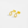 Wholesale Women's S925 Sterling Silver Water Drop Zircon Earrings With Platinum And 18K Gold Electroplating