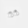 Wholesale Women's S925 Sterling Silver Water Drop Zircon Earrings With Platinum And 18K Gold Electroplating