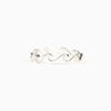 Wholesale Women's S925 Sterling Silver Wave Geometric Ring With Electroplating
