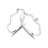 Wholesale Women's S925 Sterling Silver Wave Pleated Textured Ring With Electroplating Small Fresh Style
