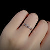 Wholesale Women's S925 Sterling Silver Wave Pleated Textured Ring With Electroplating Small Fresh Style