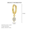 Wholesale Women's S925 Sterling Silver Zircon Petal Earrings Flower Design