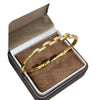 Wholesale Women's Semicircular Cross Design Goldplated Brass Bracelet With Microinlaid Diamonds Light Luxury Style