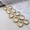 Wholesale Women's Semiround Titanium Steel Geometric Personality Earrings With Polished And Electroplated Finish