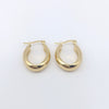 Wholesale Women's Semiround Titanium Steel Geometric Personality Earrings With Polished And Electroplated Finish