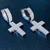 Wholesale Women's Shiny Luxury Copper Geometric Microinlaid Zircon Earrings