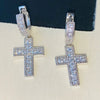 Wholesale Women's Shiny Luxury Copper Geometric Microinlaid Zircon Earrings