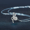 Wholesale Women's Silver Bow Pendant Diamond Necklace With Electroplating Light Luxury Design