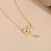 Wholesale Women's 925 Silver Bow Zircon Tassel Collarbone Necklace With Geometric Pattern And Diamond Treatment