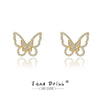 Wholesale Women's 925 Silver Butterfly And Bow Earrings With Diamond Design