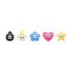 Wholesale Women's 925 Silver Cartoon Earrings Set With Resin Heart And Star Elements Electroplated