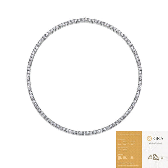 Wholesale Women's 925 Silver Clavicle Chain With Moissanite Inlay Geometric Style Long Star River Necklace