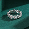 Wholesale Women's 925 Silver Clover Flower Ring With Artificial Diamond Seiko Design