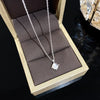 Wholesale Women's Silver Copper Alloy Geometric Circle Zircon Inlaid Electroplated Clavicle Necklace