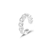 Wholesale Women's 925 Silver Cshaped Drill Electroplated Ear Clips Without Ear Hole