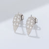 Wholesale Women's 925 Silver Diamond Leaves Earrings Elegant Simple Style