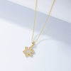 Wholesale Women's 925 Silver Diamond Snowflake Pendant Necklace With Cross Chain