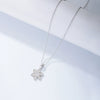 Wholesale Women's 925 Silver Diamond Snowflake Pendant Necklace With Cross Chain