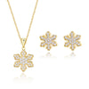 Wholesale Women's 925 Silver Diamond Snowflake Pendant Necklace With Cross Chain