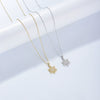Wholesale Women's 925 Silver Diamond Snowflake Pendant Necklace With Cross Chain