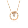 Wholesale Women's 925 Silver Double Circle Allmatch Geometric Cross Chain Necklace With Diamond Design