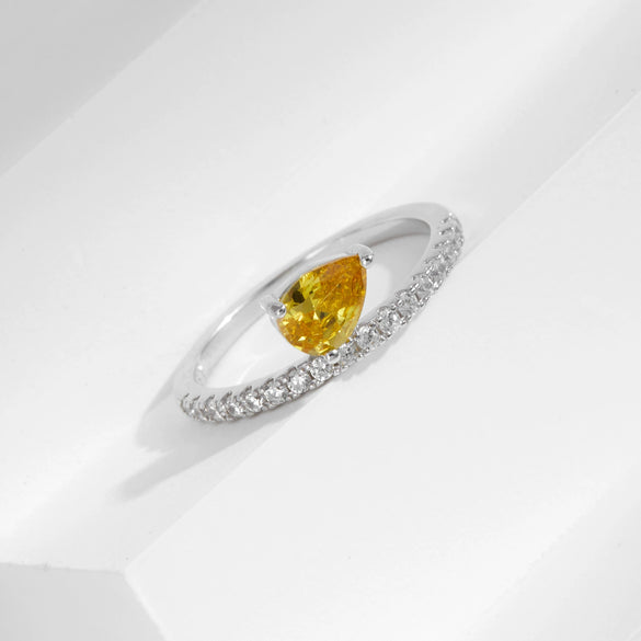 Wholesale Women's 925 Silver Drop Shape Diamond Ring And Bracelet