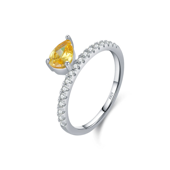 Wholesale Women's 925 Silver Drop Shape Diamond Ring And Bracelet
