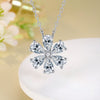 Wholesale Women's 925 Silver Flower Teardrop Zircon Necklace With Electroplating