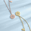 Wholesale Women's 925 Silver Fourleaf Clover Sixpointed Star Diamond Pendant Necklace With Cross Chain