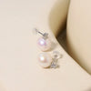 Wholesale Women's 925 Silver Freshwater Pearl Geometric Style Earrings Set With Pearls