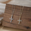 Wholesale Women's Silver Geometric Cross Necklace With Electroplating Design