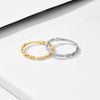 Wholesale Women's Silver Geometric Diamond Stacking Ring