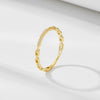 Wholesale Women's Silver Geometric Diamond Stacking Ring