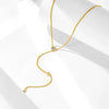 Wholesale Women's Silver 925 Geometric Diamond Tassel Cross Chain Necklace