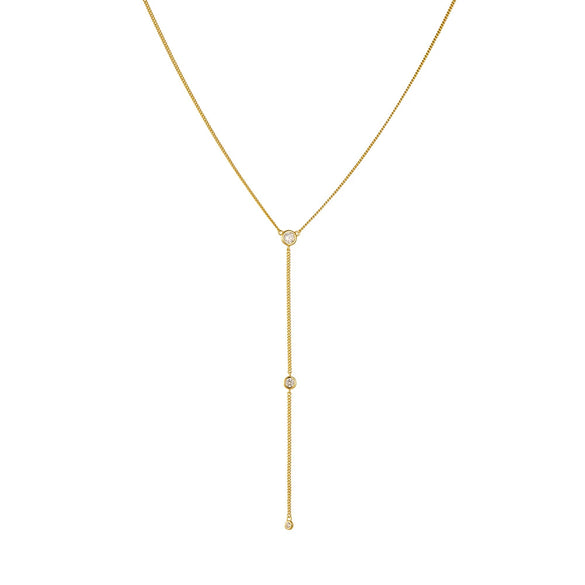 Wholesale Women's Silver 925 Geometric Diamond Tassel Cross Chain Necklace
