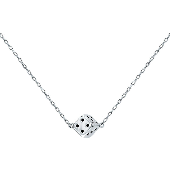 Wholesale Women's 925 Silver Geometric Dice Earrings With Electroplating