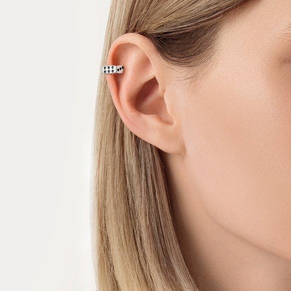 Wholesale Women's 925 Silver Geometric Dice Earrings With Electroplating