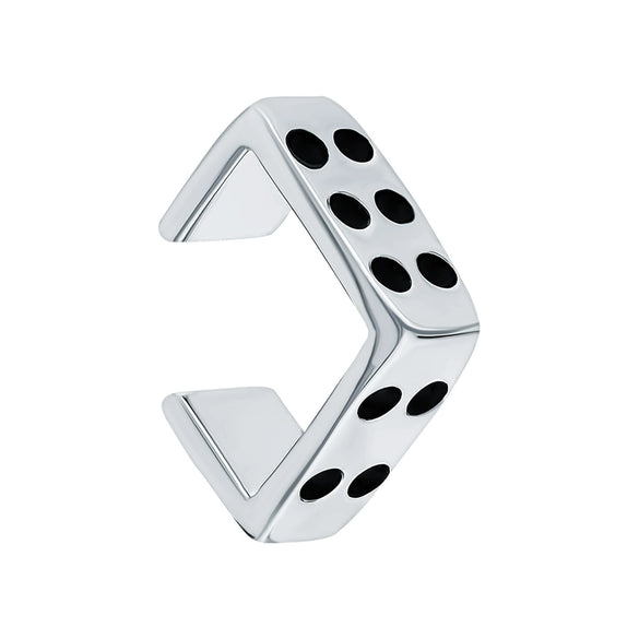 Wholesale Women's 925 Silver Geometric Dice Earrings With Electroplating