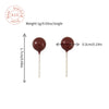 Wholesale Women's 925 Silver Geometric Dripping Oil Round Bead Earrings Light Luxury Vintage Minimalist