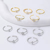 Wholesale Women's 925 Silver Geometric Dropshaped Zircon Inlaid Ring