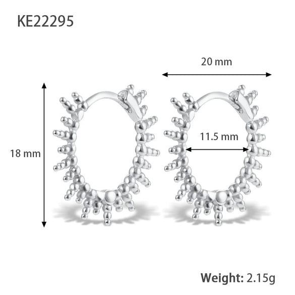 Wholesale Women's 925 Silver Geometric Earrings With Electroplating
