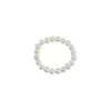 Wholesale Women's Silver Geometric Electroplated Pearl Elastic String Beaded Ring Fashionable Minimalist Light Luxury Hand Accessories